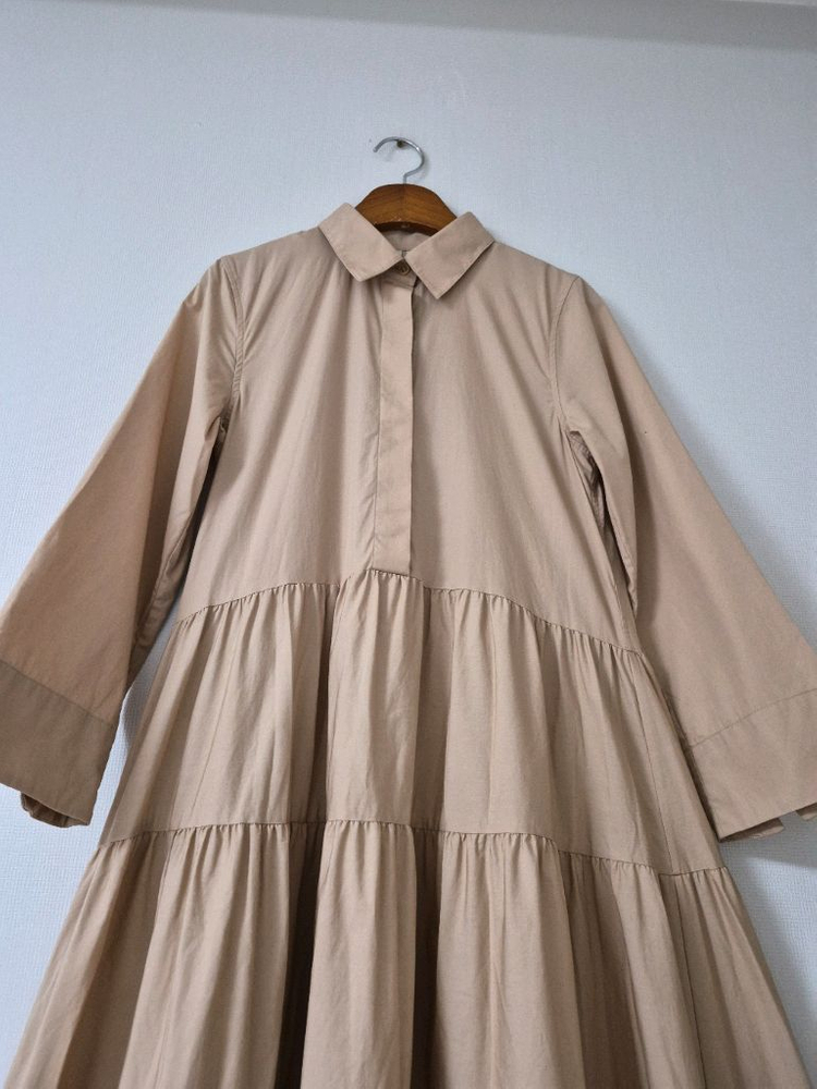 아르켓 캉캉 셔츠형 롱원피스( 이미지