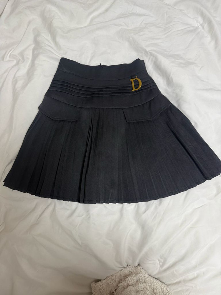 수선완료) 수입의류 디 D 플리츠 미니 스커트 블랙 치마 디오르 테니스에이블리 홀복 로썸제이 샵탑 라첼 엉넬 이미지
