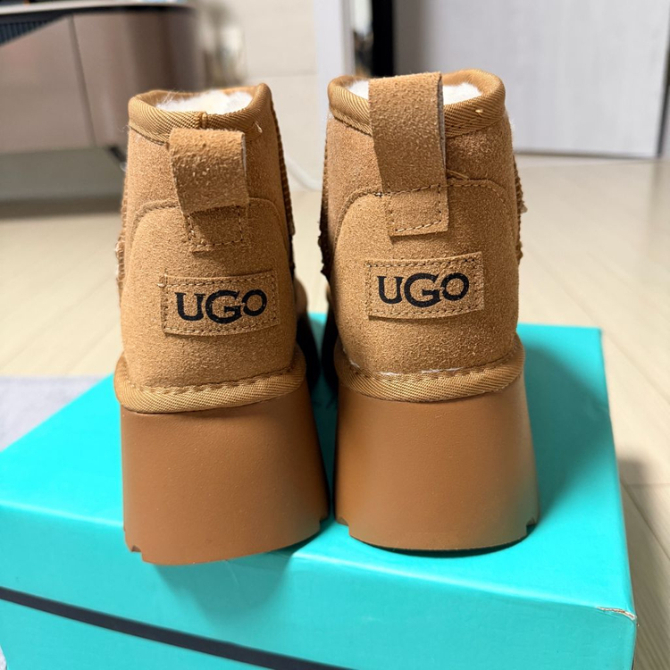 신발 어그 스타일 털부츠 245 새상품 카키베이지 밤색 통굽부츠 이미지