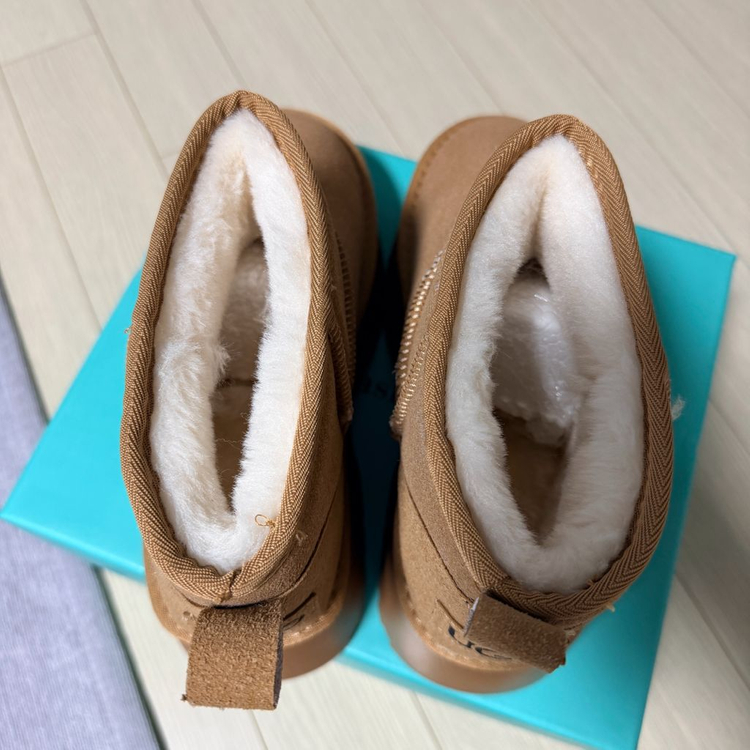 신발 어그 스타일 털부츠 245 새상품 카키베이지 밤색 통굽부츠 이미지