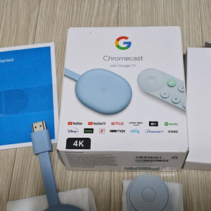 구글 크롬캐스트 4세대 4K 스카이블루 이미지