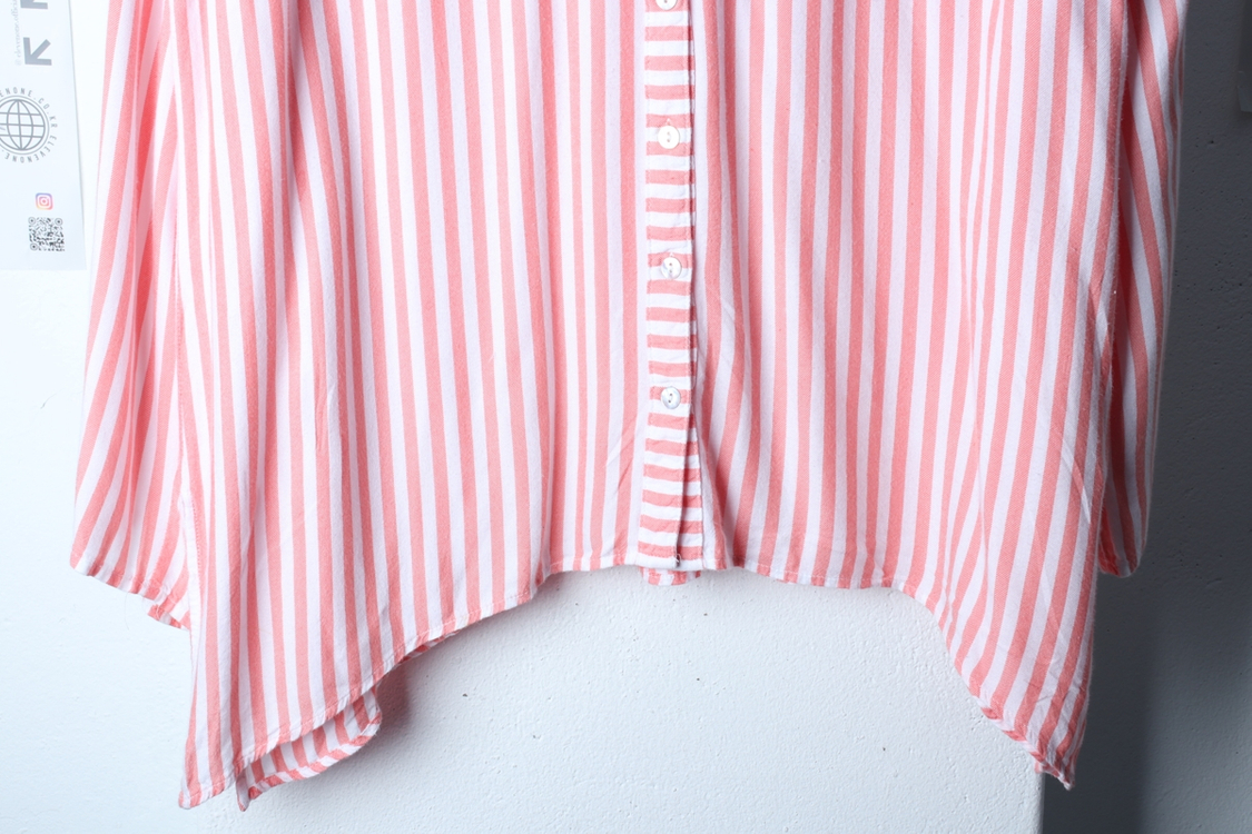 W(F) 브랜드빈티지 셔츠 남방 루즈핏 스트라이프 이미지