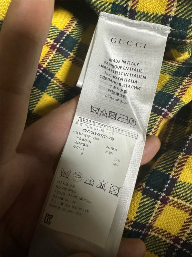 구찌 / UFO 체크 셔츠자켓 / 40 이미지