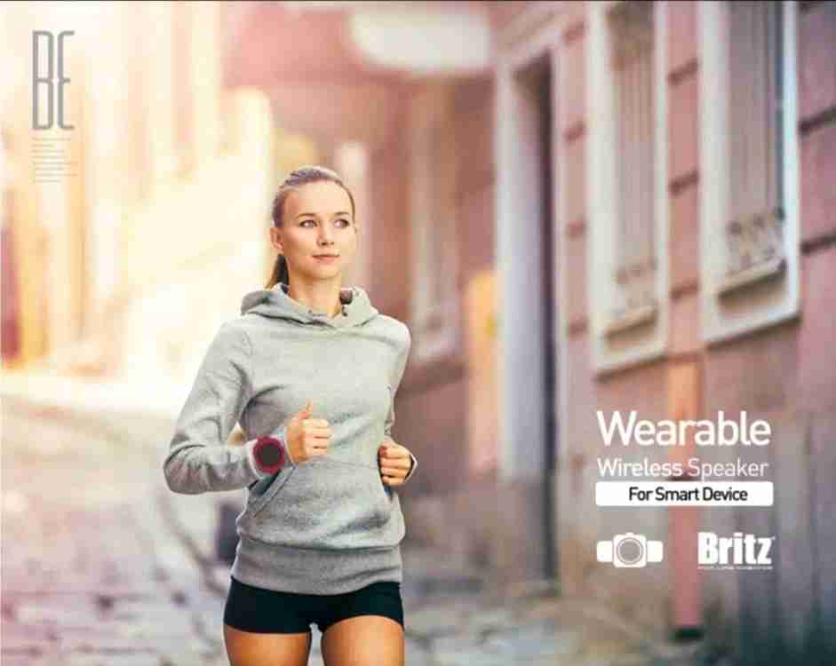 브리츠 손목에착용 웨어러블 블루투스 스피커 레드 미개봉 이미지