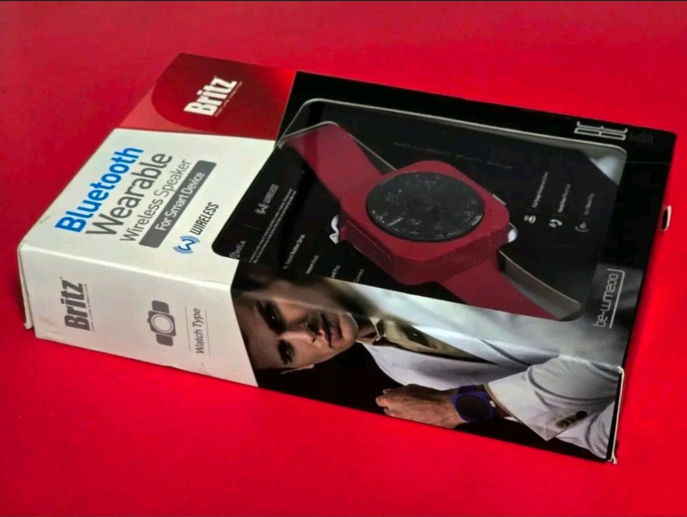 브리츠 손목에착용 웨어러블 블루투스 스피커 레드 미개봉 이미지