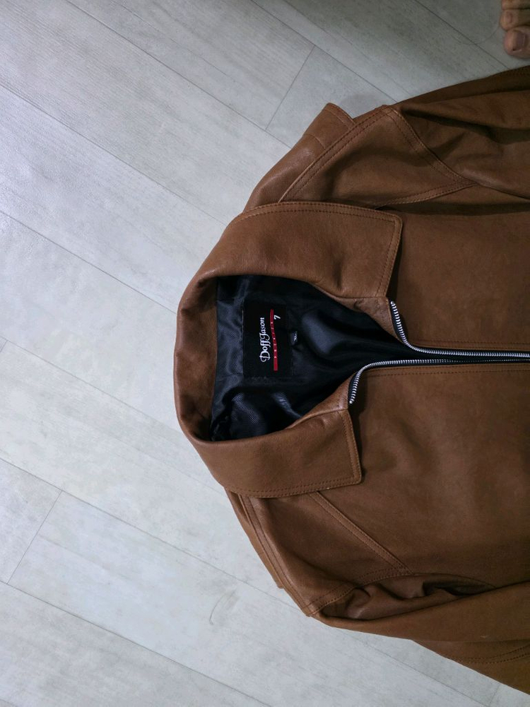 도프제이슨 오버핏 베지터블 램스킨 리얼 레더 자켓 xl 이미지