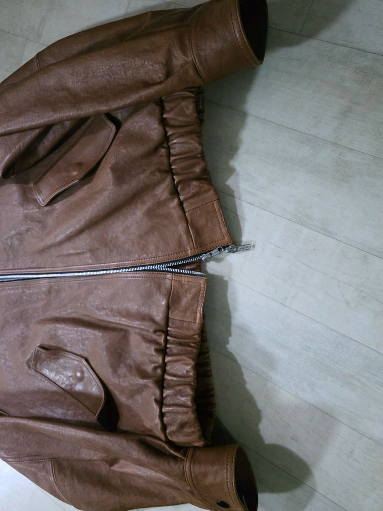 도프제이슨 오버핏 베지터블 램스킨 리얼 레더 자켓 xl 이미지