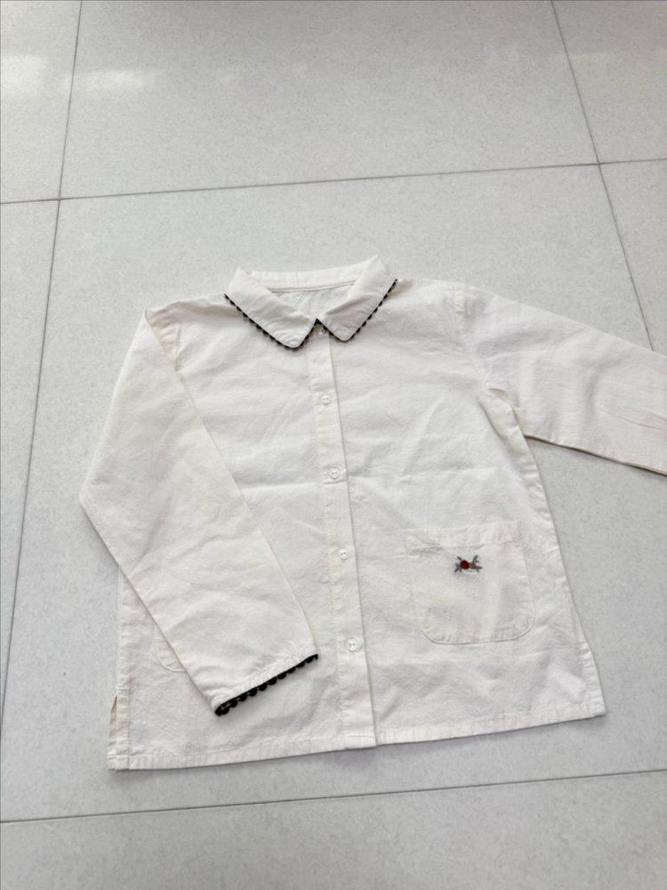 미착용) 슈슈앤크라 셔츠 멜빵바지 4세 이미지