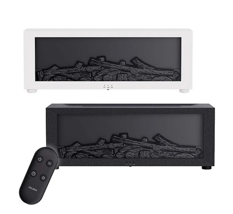 젤센 불멍 벽난로 무드등 초음파 가습기 + 리모컨 블랙 RGB 컬러불꽃조명 판매 이미지