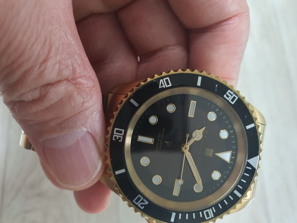 살바토레 마라 전파솔라 손목 시계 금장 좋아요 이미지