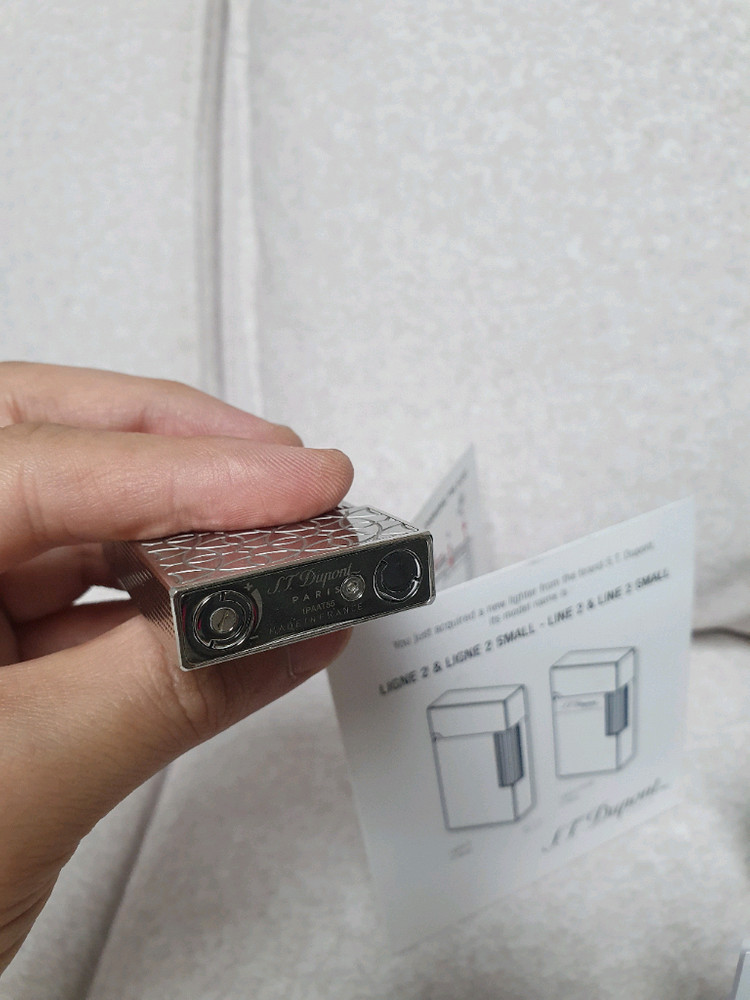 [풀세트] 듀퐁라이터 뉴 라인2 신형 ca18603 아라베스크 팔라듐 백금 쌍불 듀퐁 라이타 이미지