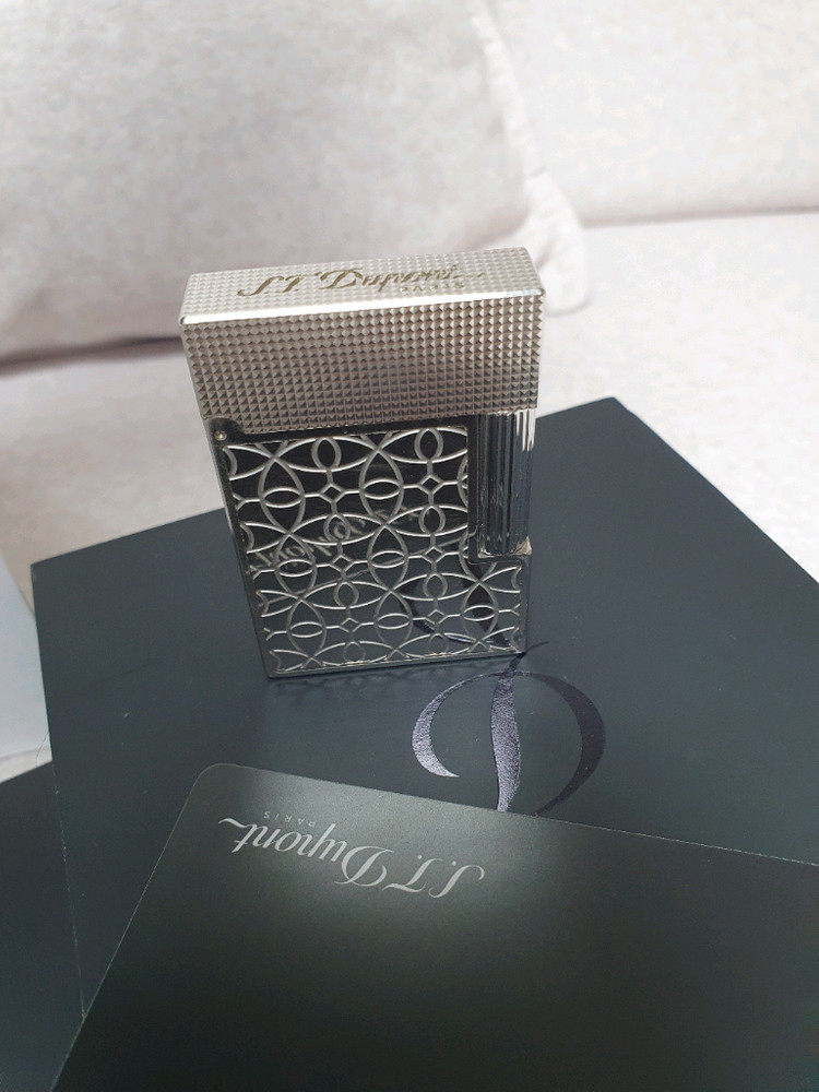 [풀세트] 듀퐁라이터 뉴 라인2 신형 ca18603 아라베스크 팔라듐 백금 쌍불 듀퐁 라이타 이미지