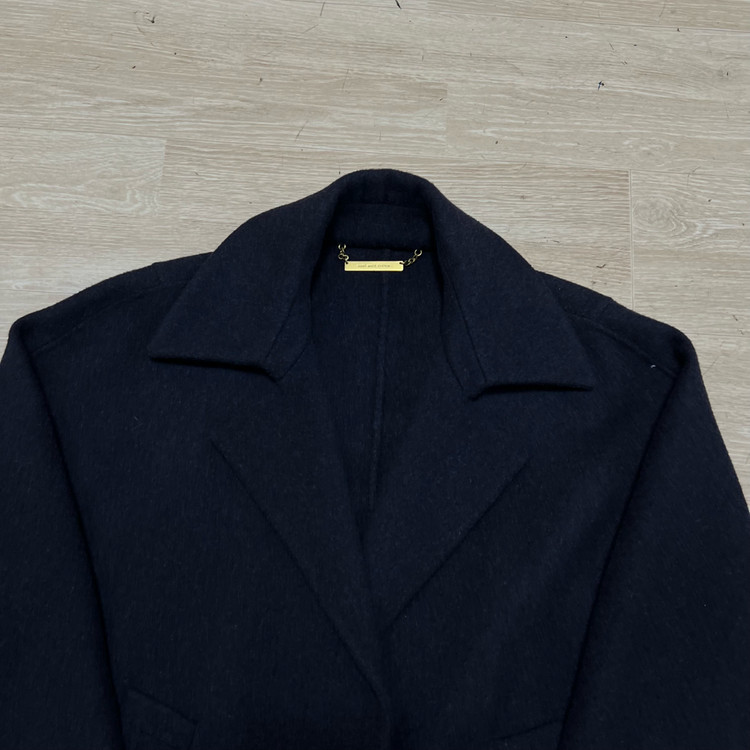 한섬 시스템 여성 핸드메이드 캐시미어 오픈코트 [블랙] 82-94-160 이미지