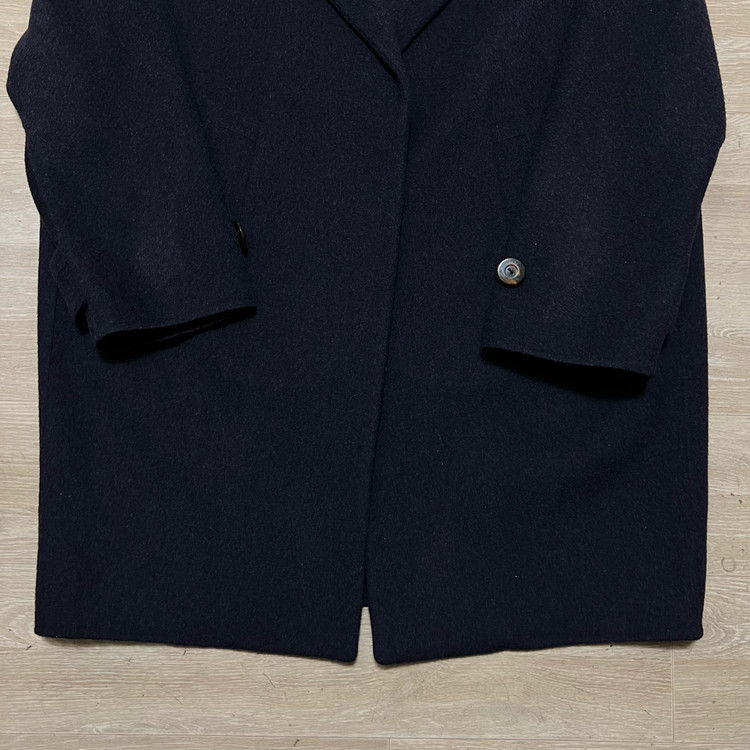 한섬 시스템 여성 핸드메이드 캐시미어 오픈코트 [블랙] 82-94-160 이미지