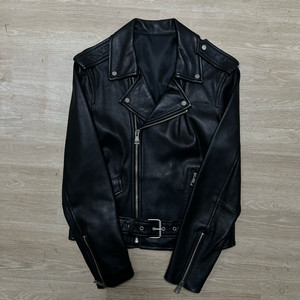 여성 램스킨 천연 양가죽 더블 라이더자켓 [블랙] FREE 이미지