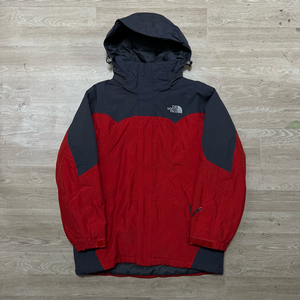 노스페이스 여성 하프돔 로고 배색 후드 바람막이 점퍼 [레드] S/90 이미지