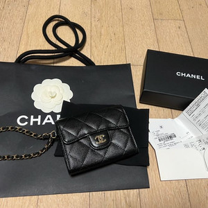 샤넬 스트랩 체인 클똑 카드지갑 chanel 이미지