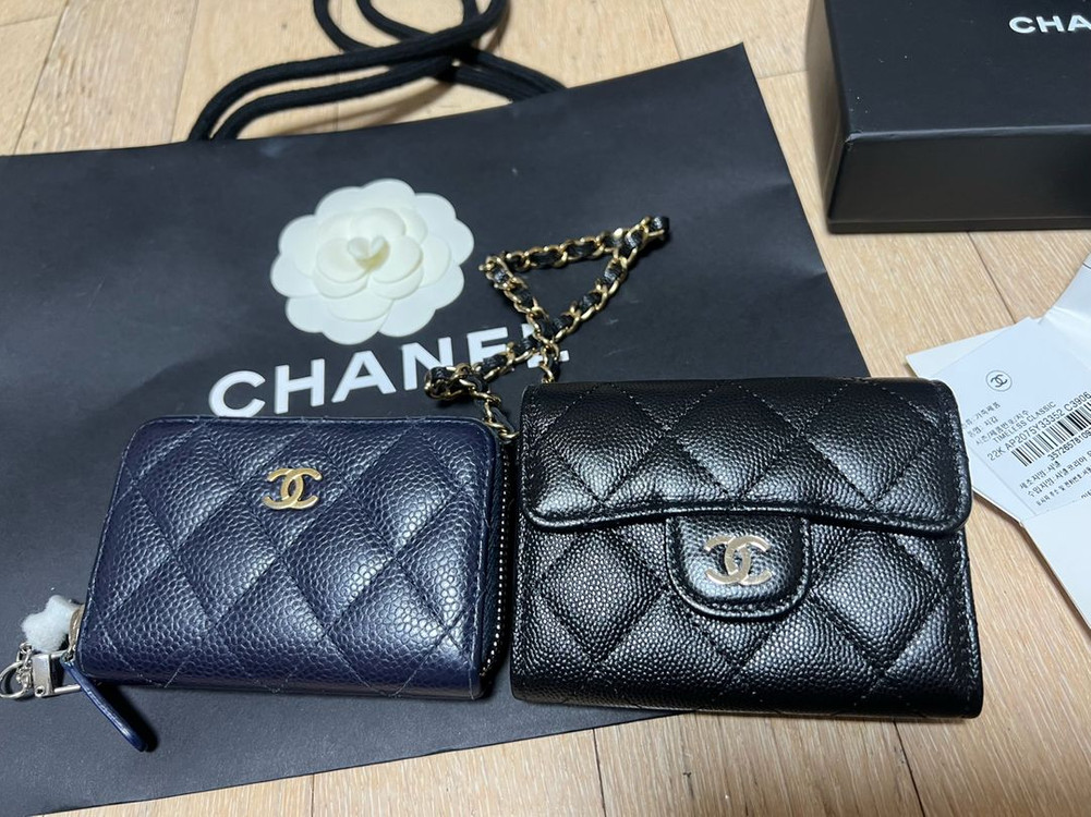 샤넬 스트랩 체인 클똑 카드지갑 chanel 이미지
