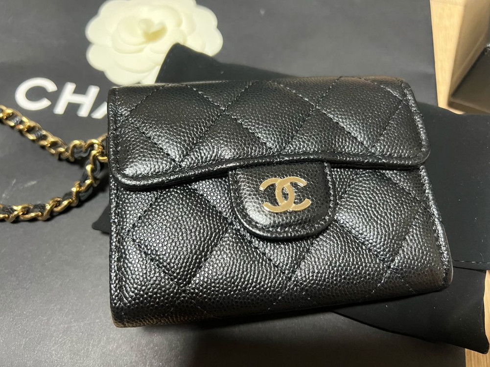 샤넬 스트랩 체인 클똑 카드지갑 chanel 이미지