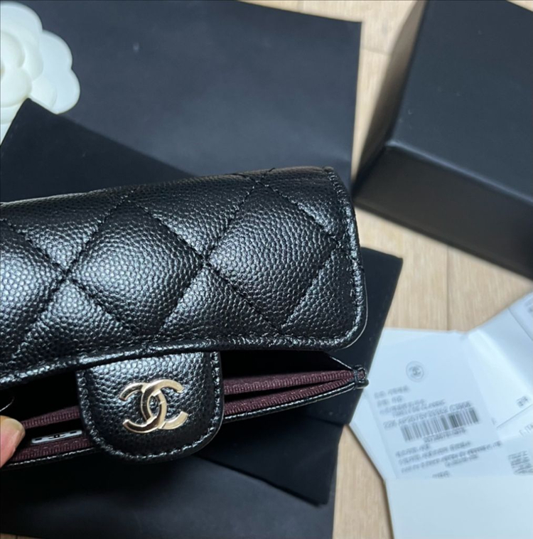 샤넬 스트랩 체인 클똑 카드지갑 chanel 이미지