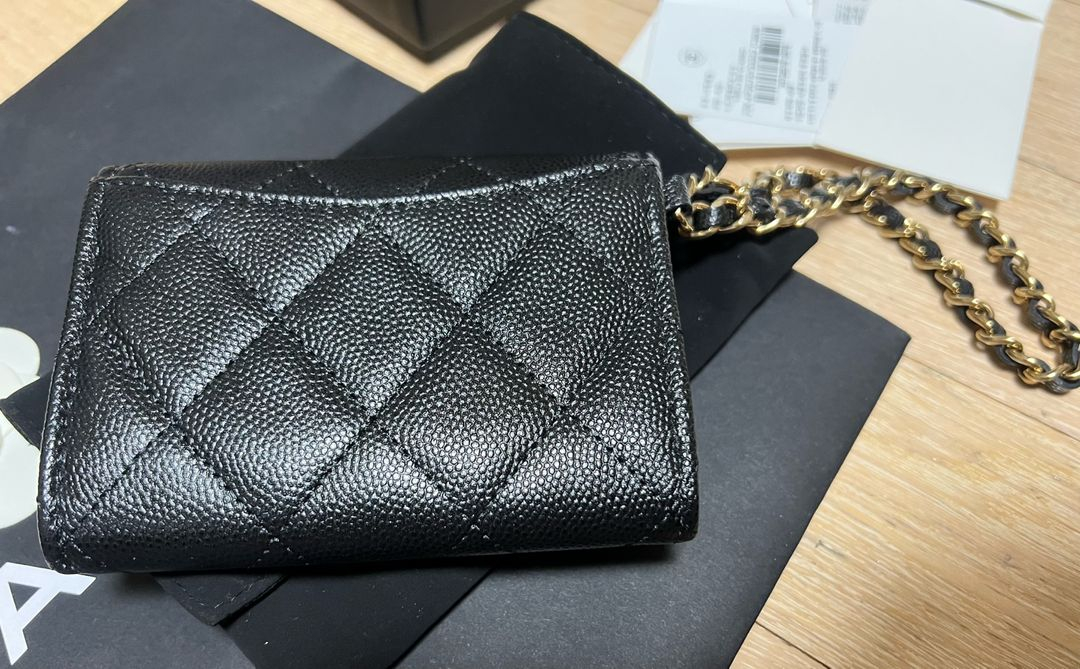 샤넬 스트랩 체인 클똑 카드지갑 chanel 이미지