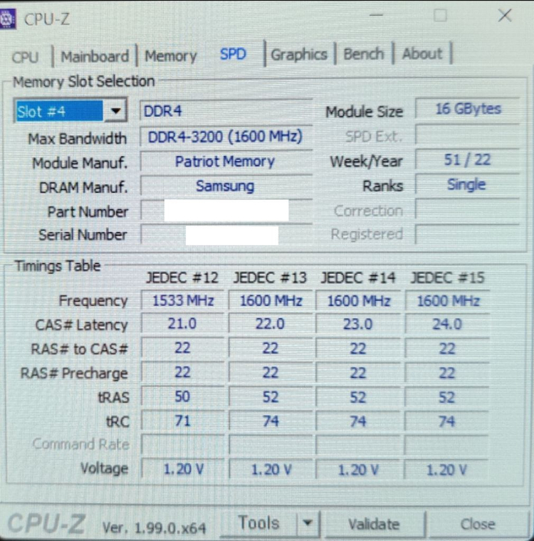 (국내정발,삼성램)PATRIOT DDR4-3200 CL22 SIGNATURE (16GB) 1장 이미지