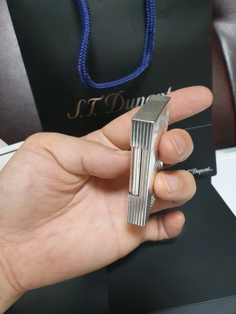 [새상품,풀세트] 듀퐁라이터 라인2 ca16930 은장 듀퐁 라이타 이미지