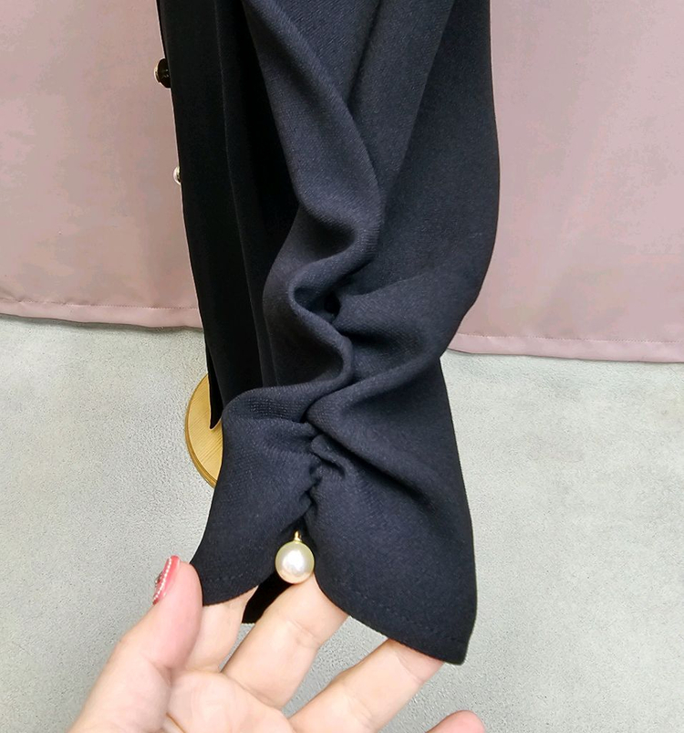 블랙 진주버튼 퍼프 롱원피스 예쁜 빅사이즈 이미지