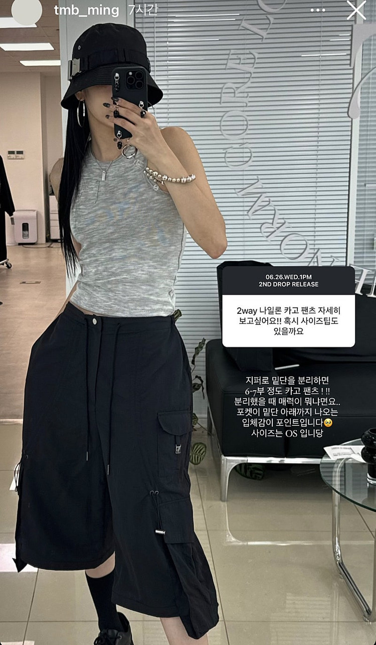 새상품)트리밍버드 메탈 버클 버킷햇 모자 블랙 이미지