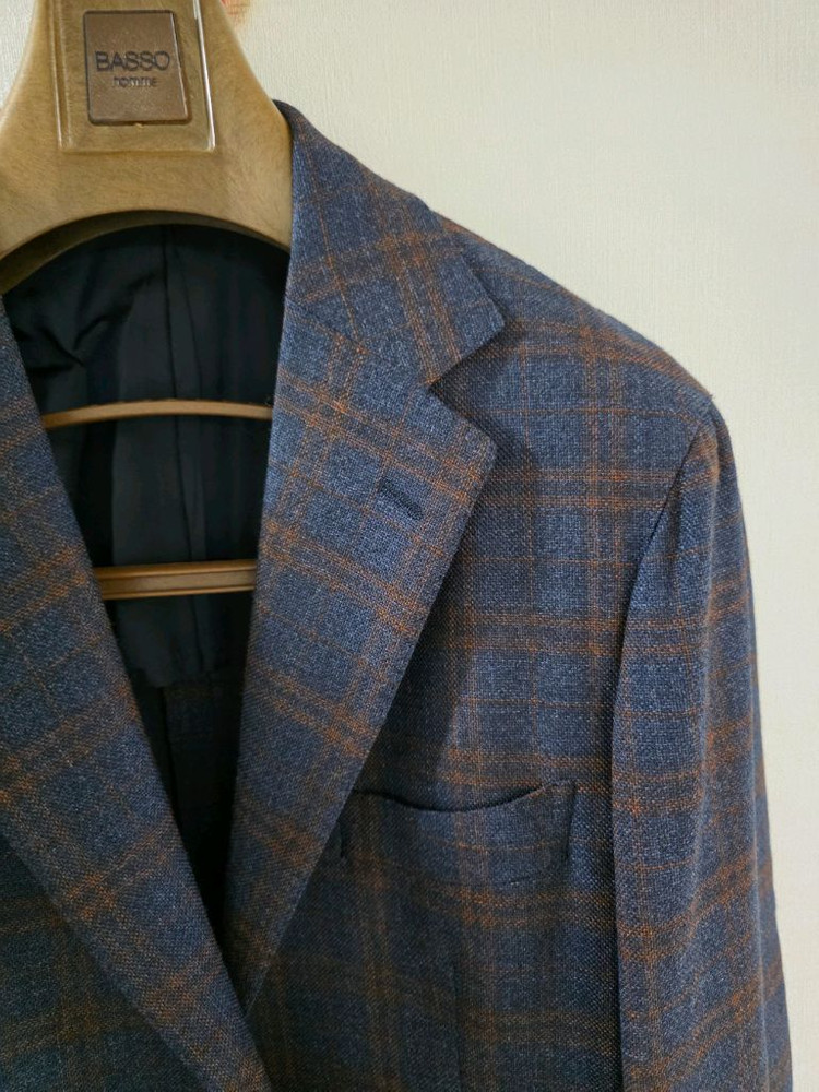 소버린 다크네이비x브라운 체크 홉색 스포츠코트 / (클래식마켓 맨온더분 수트서플라이 링자켓 랜덤워크) 이미지