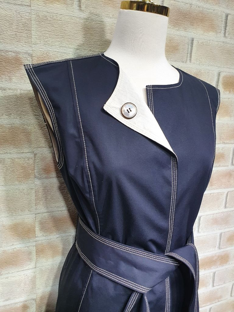 택부착 이레스 정품 스티치 배색 트렌치 원피스 66 이미지