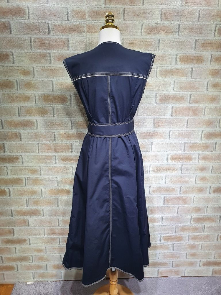 택부착 이레스 정품 스티치 배색 트렌치 원피스 66 이미지