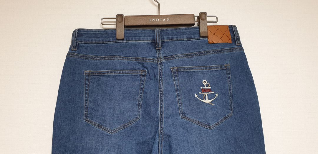 (새상품)칼라거펠트 여성 스판 청바지 와이드팬츠 81( 이미지