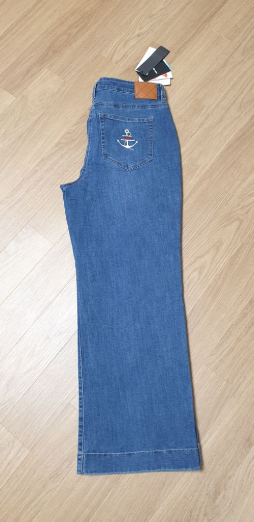 (새상품)칼라거펠트 여성 스판 청바지 와이드팬츠 81( 이미지