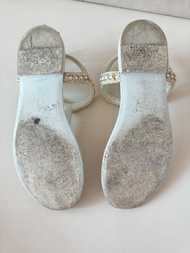 샤넬 CC로고 체인 T스트랩 샌들 이미지