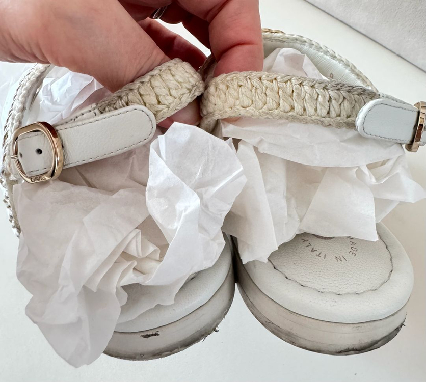 샤넬 CC로고 체인 T스트랩 샌들 이미지