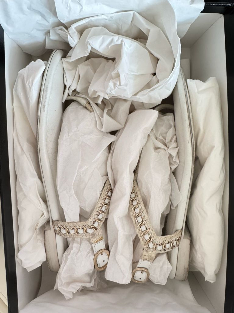 샤넬 CC로고 체인 T스트랩 샌들 이미지