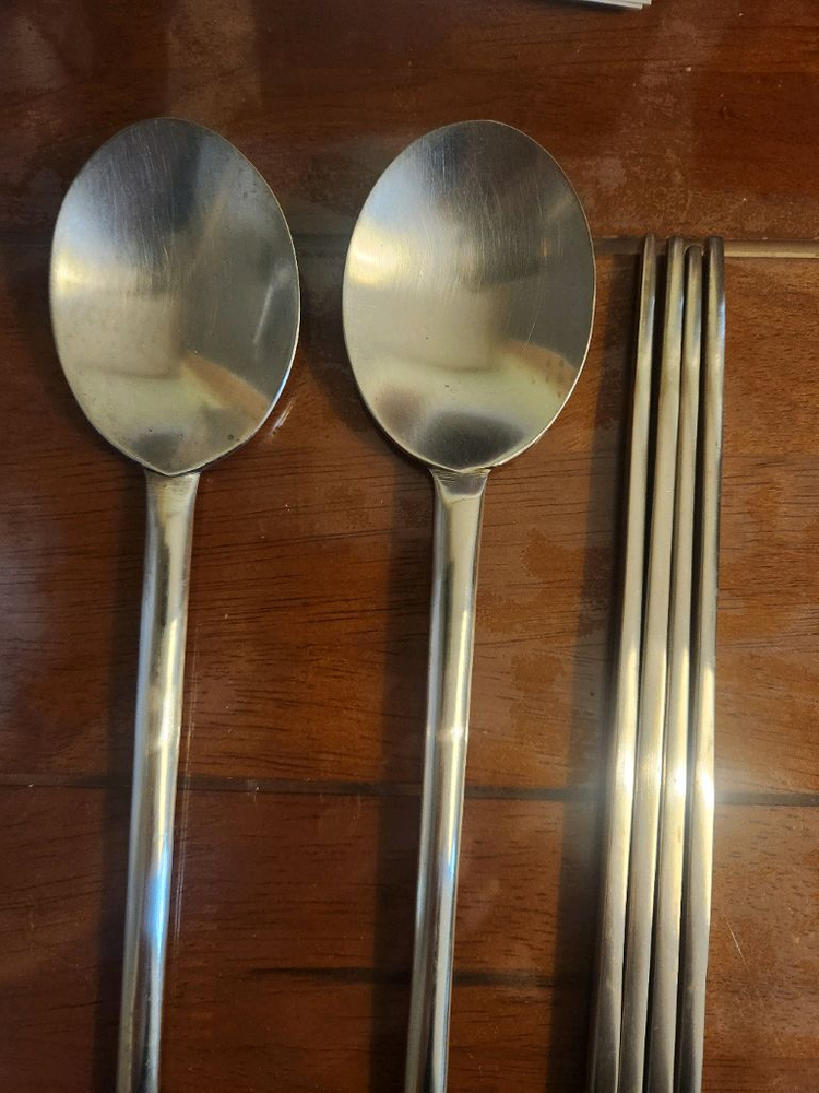 방짜유기 이봉주 유기수저 2인세트 이미지