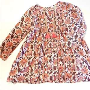 루이스미샤 핑크 꽃 X 골드 로프 자수 원피스 6y. 이미지