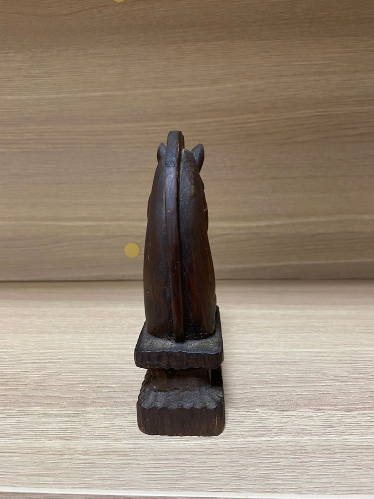 핸드메이드 유럽 원목 오브제 빈티지, 엔틱 말 조각상 이미지