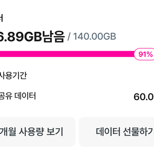 lgu+ 유플러스 데이터 판매합니다 이미지