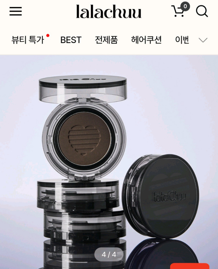 시즌3 라라츄 헤어쿠션 퍼펙트 다크브라운 본품+리필 미개봉 이미지