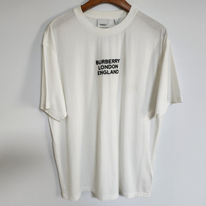 M 버버리 화이트 자수 로고 반팔티 8021176 이미지