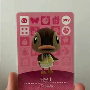 동물의 숲 아미보 카드 귀오미, 로보, 티나, 찰스 이미지