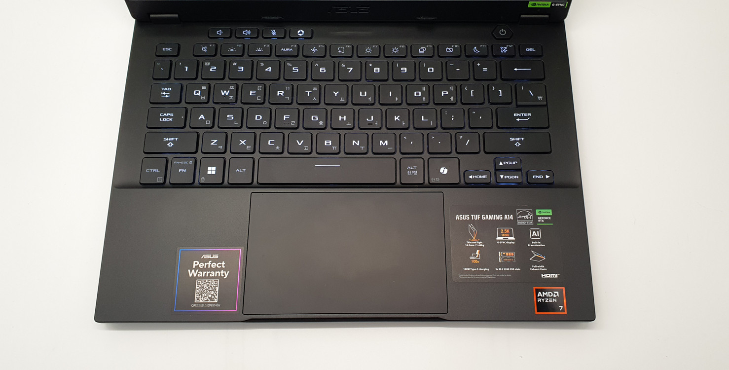 [최저가]ASUS 14인치 게이밍노트북 A14(라이젠7 260/5060/램32GB/QHD) 이미지