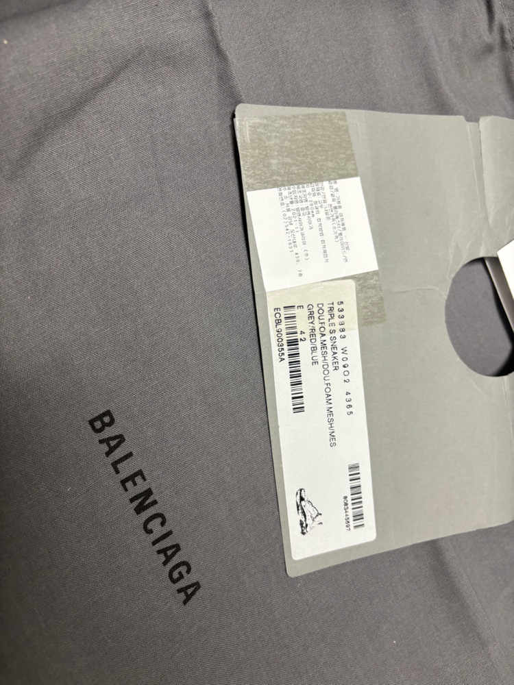 발렌시아가 트리플S 멀티 스니커즈 42 사이즈 풀박스 이미지