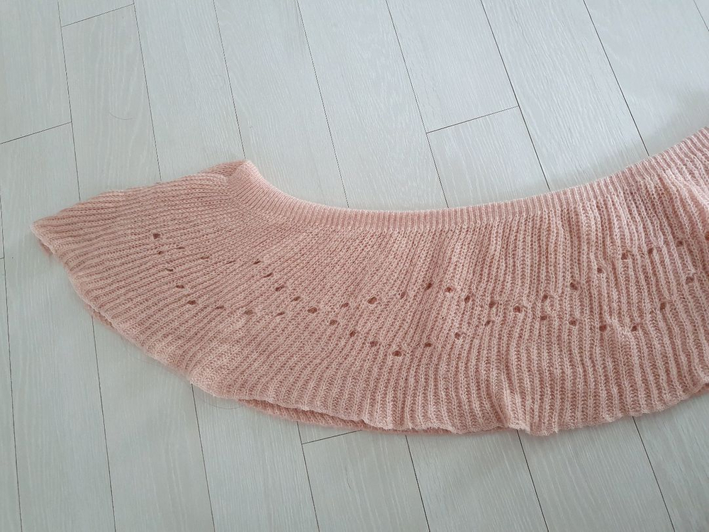 (상태좋음)핑크 니트 롱 목도리겸 숄, 머플러 이미지