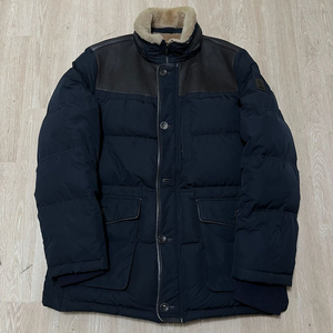 헤지스 남성 양가죽 배색 구스다운 패딩 점퍼 XL/105 이미지