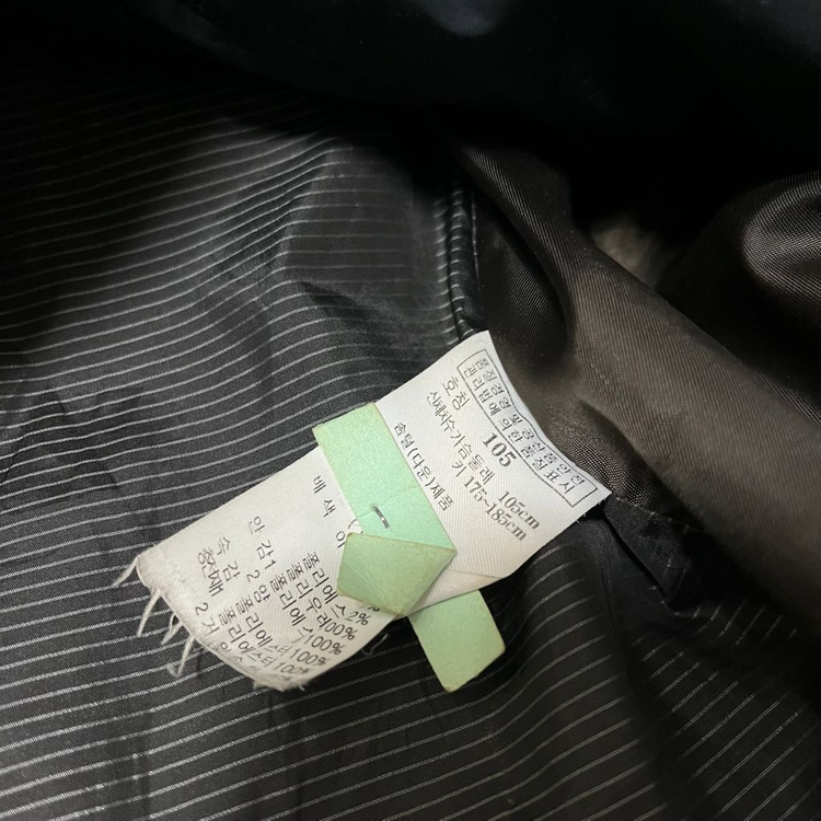 헤지스 남성 양가죽 배색 구스다운 패딩 점퍼 XL/105 이미지