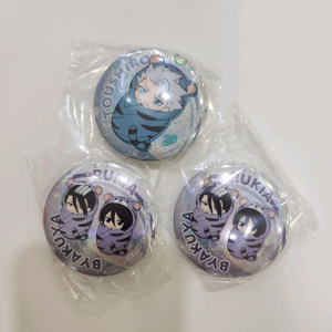 블리치 포대기 가챠 캔뱃지(토시로, 바쿠야, 루키아) 이미지